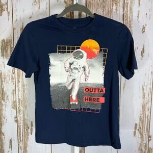 Wonder Nation, Navy Astronaut Graphic Tee. Size L(10/12) Boys. Good used cond!